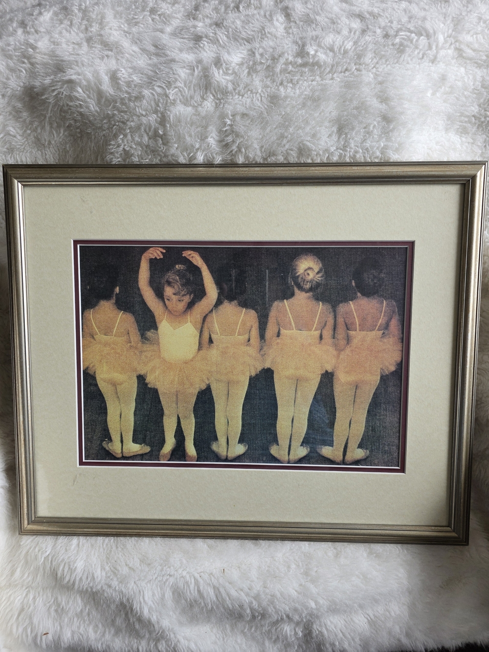 Vintage 5 Pink Ballerina Tutu Art Print - Framed Home Wall Art